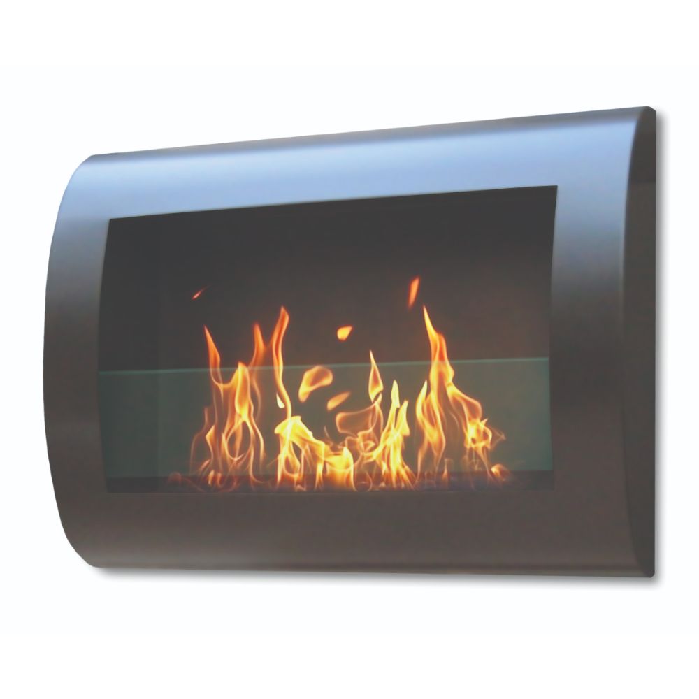 Anywhere Fireplaces 90202 Indoor Wall Mount Fireplace Chelsea Model Black